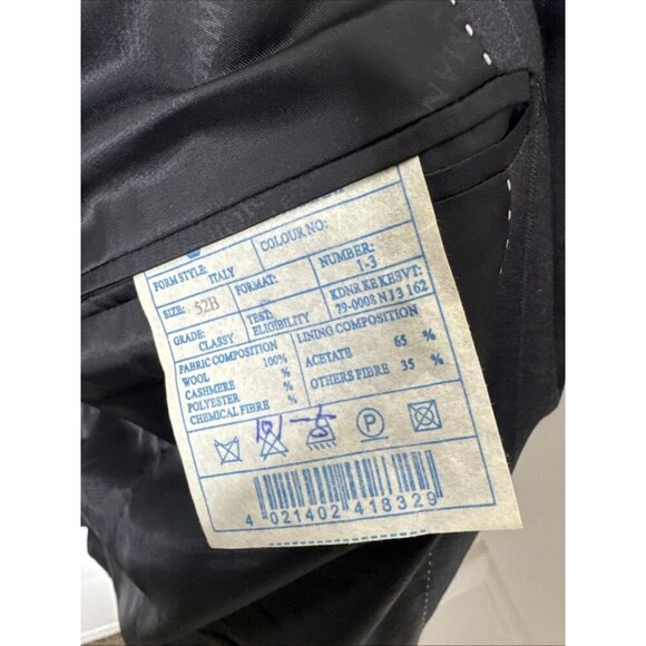 Giorgio Armani Le Collezioni Blazer Gray Pinstripe Wool Italy Men’s 44 3 Button - Picture 6 of 8